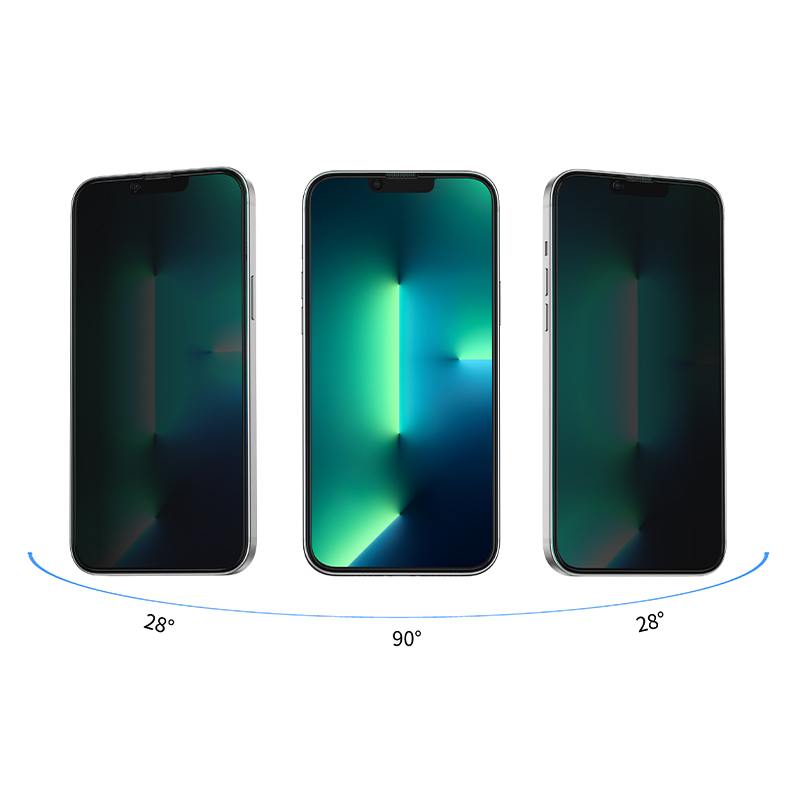 Защитное стекло iPhone 13 mini HOCO A25 Антишпион, черное