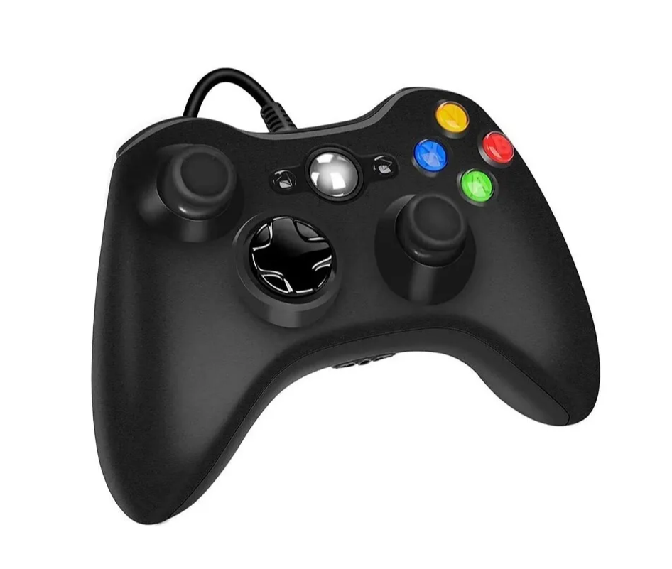 Игровой джойстик Xbox 360 проводной цвет черный