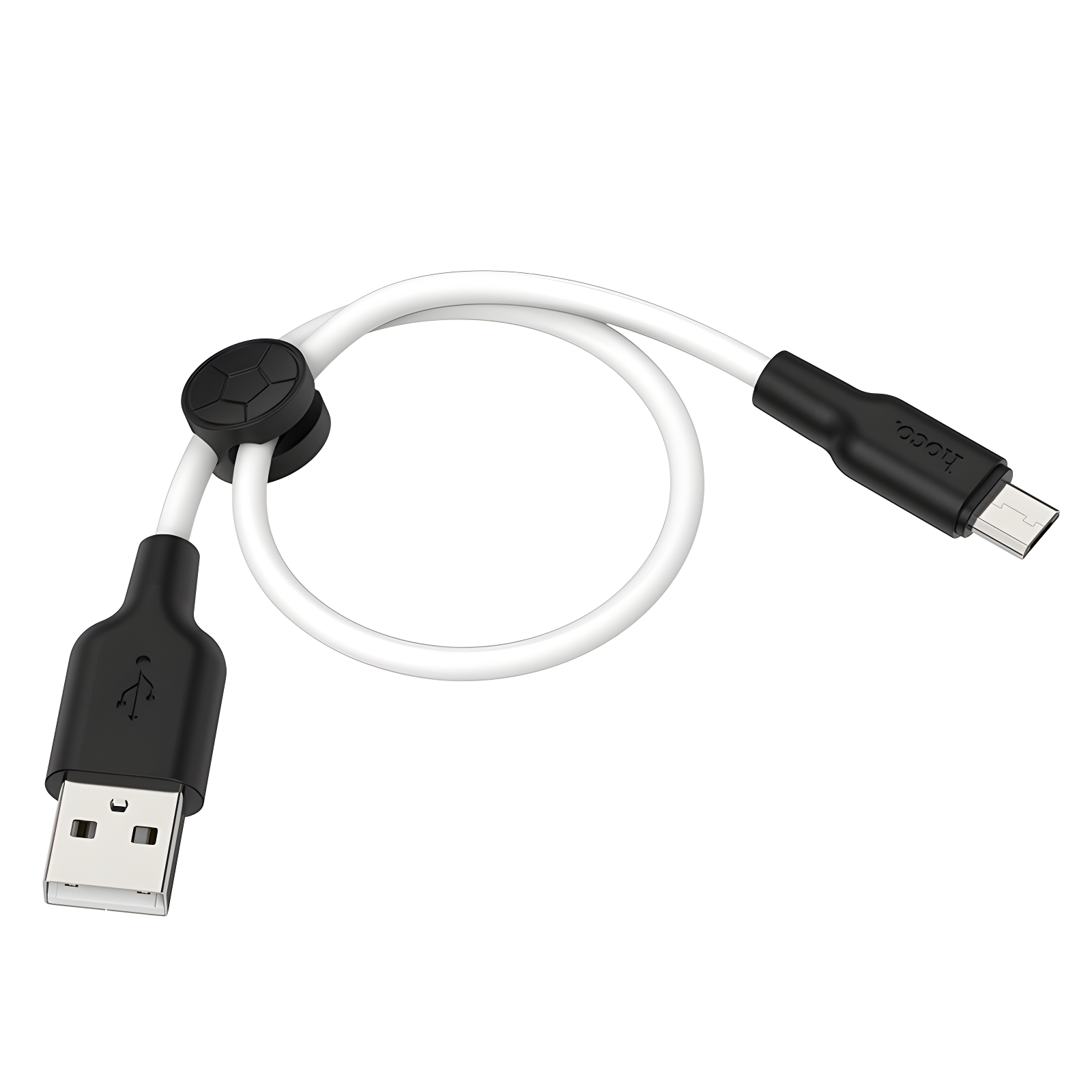 USB кабель micro USB HOCO X21 Plus Silicone (100см. 2.4A), черно-белый