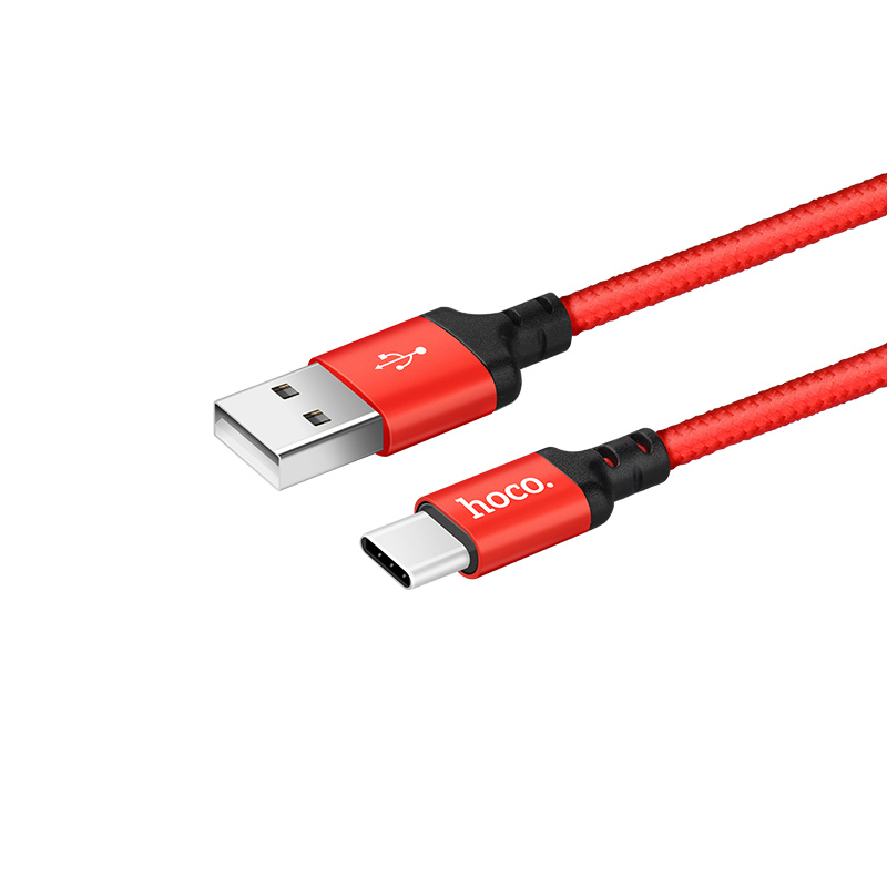 USB кабель Type-C HOCO X14 Times (100см), черно-красный