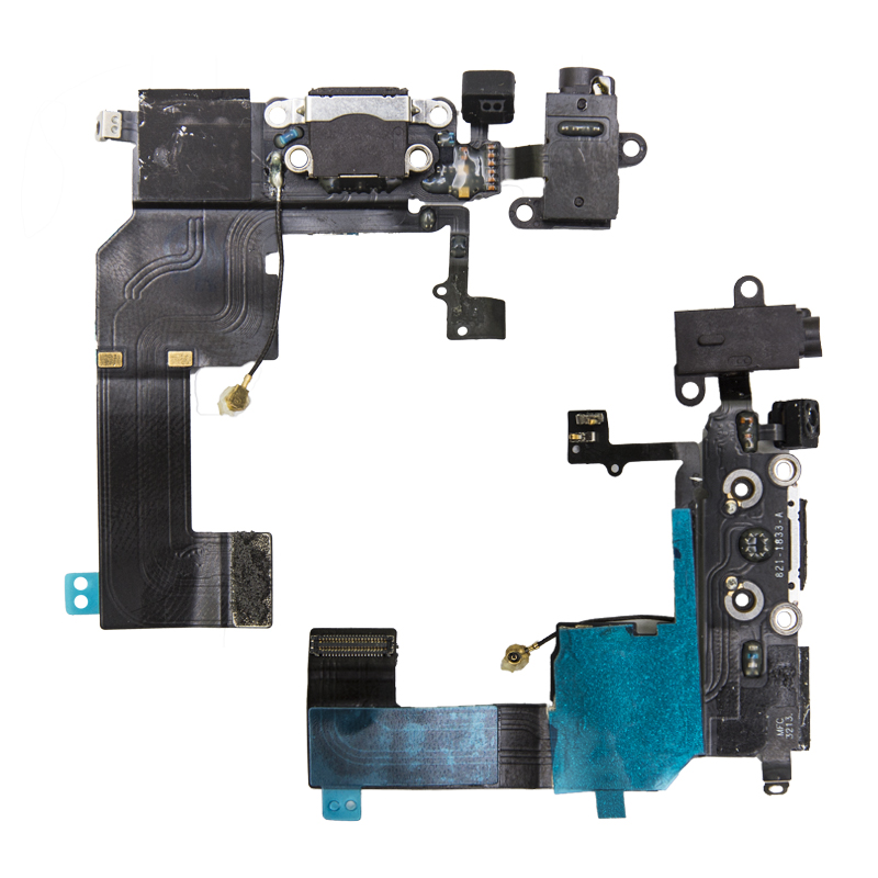 Шлейф iPhone 5C с разъемом зарядки, Черный