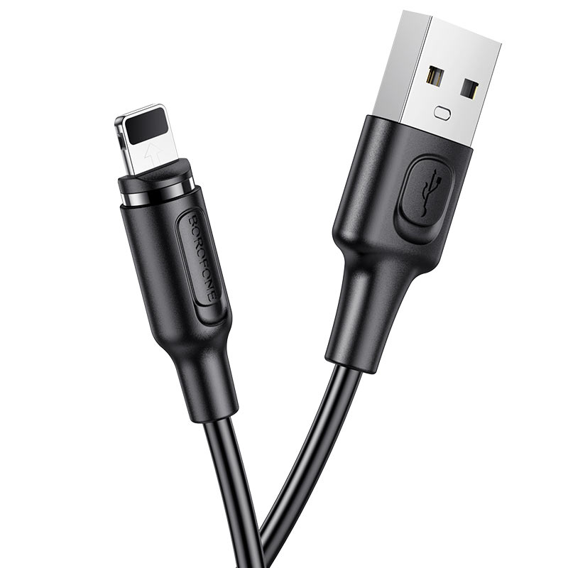 USB кабель Lightning BOROFONE BX41 Amiable магнитный (100см, 2,4A), черный