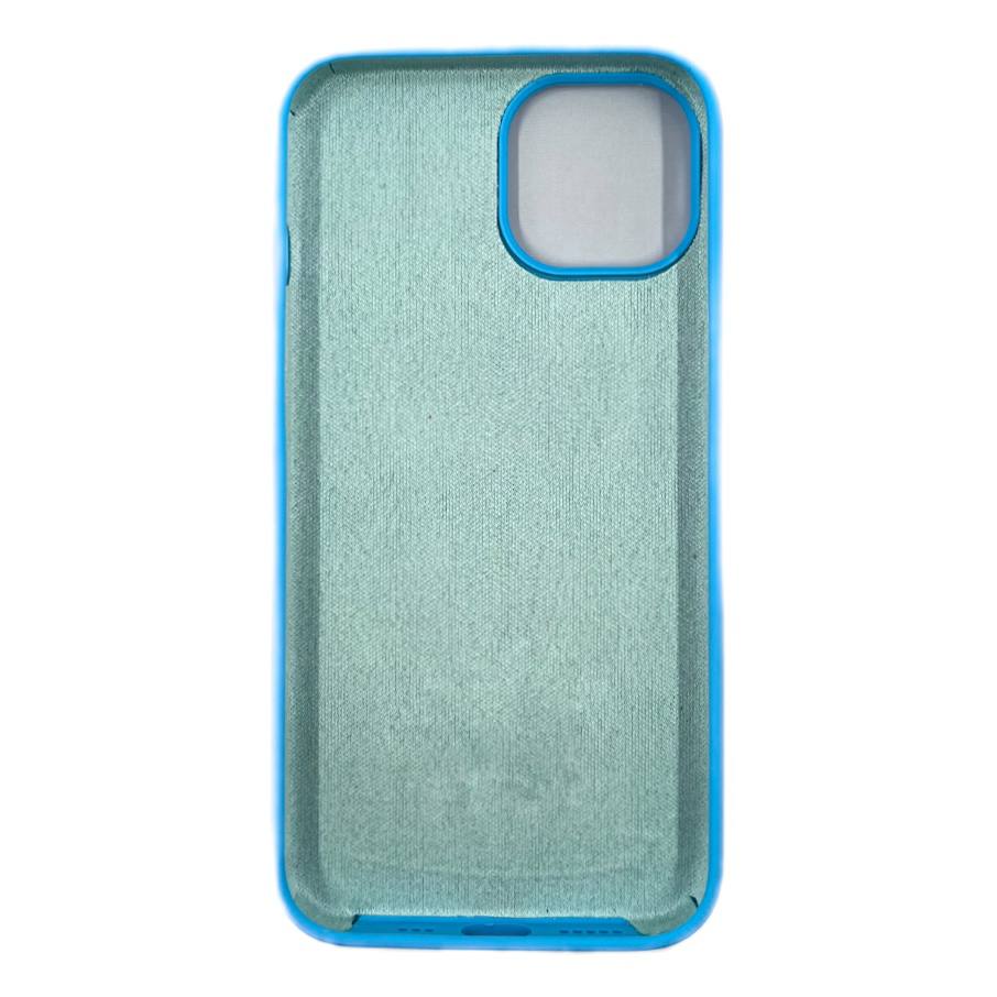 Чехол силиконовый гладкий Soft Touch iPhone 14, голубой №16 (закрытый низ)