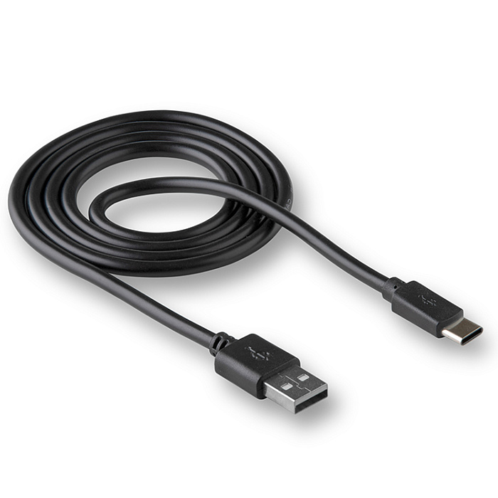 USB кабель Type-C "WALKER" C110, 2А, (100см), в пакете, черный