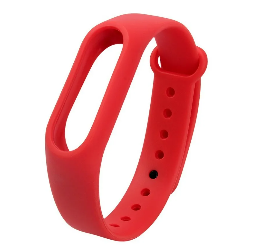Ремешок силиконовый для Mi Band 3/ 4, красный №15