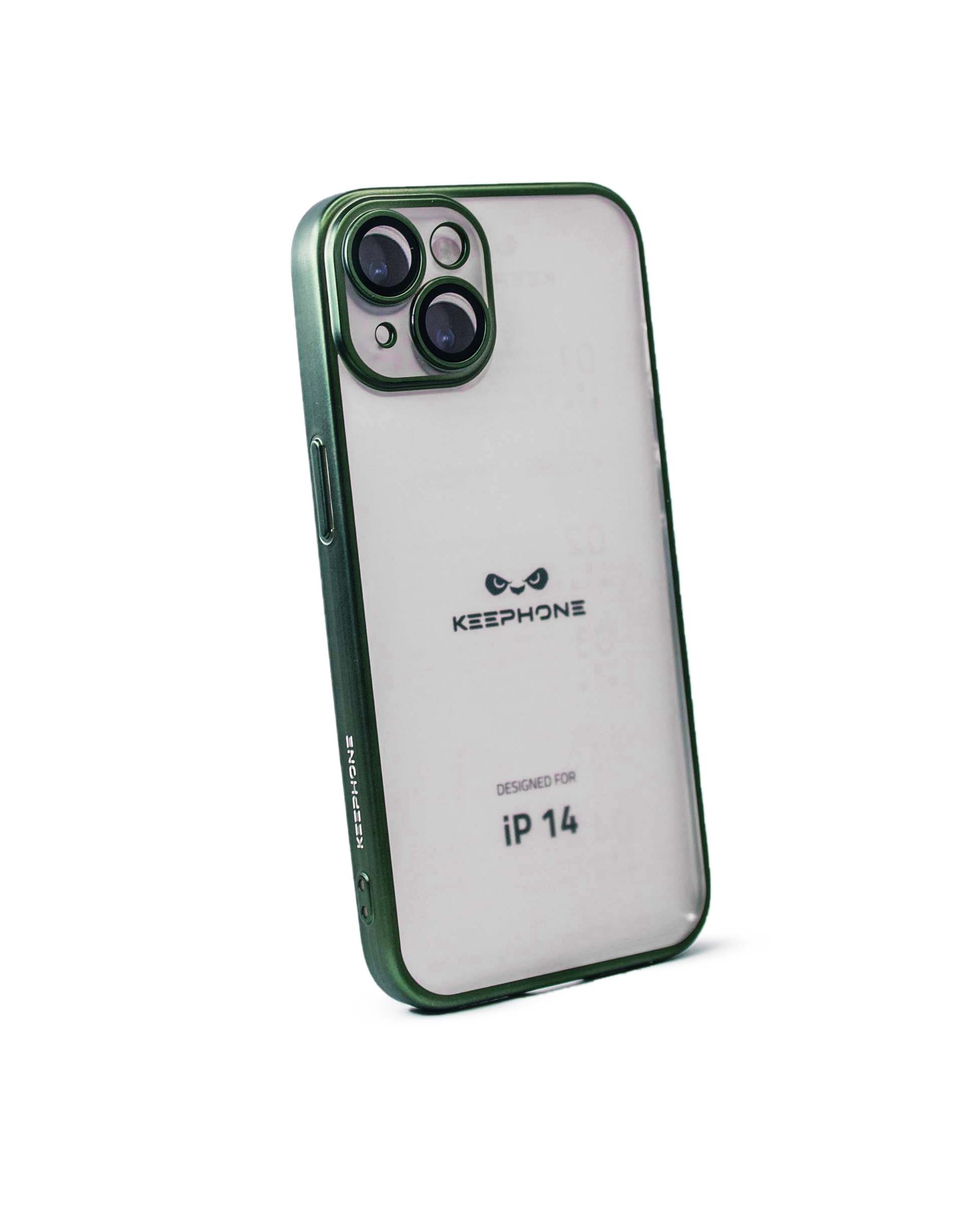 Чехол KeepHone iPhone 14 с защитной линзой, зеленый