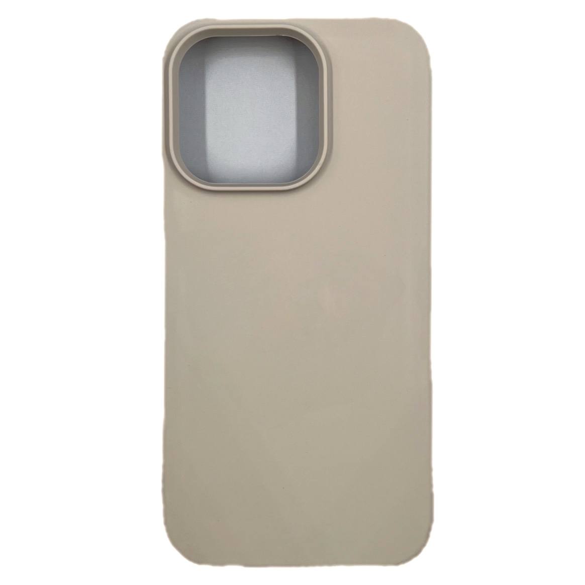 Чехол силиконовый гладкий Soft Touch iPhone 14 Pro, бежевый №10 (закрытый низ)