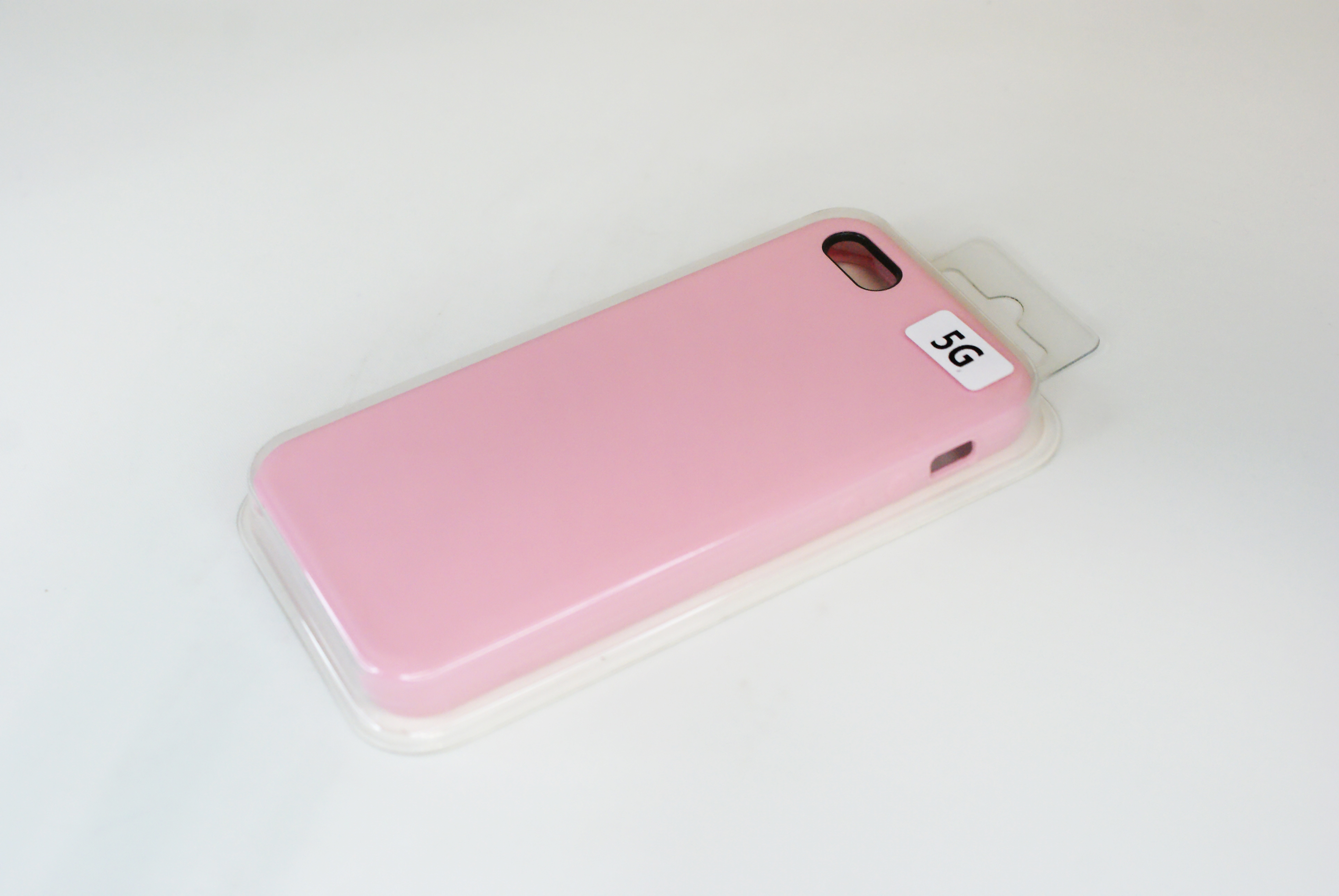 Чехол силиконовый гладкий Soft Touch iPhone 5/ 5S/ SE, розовый (без логотипа)