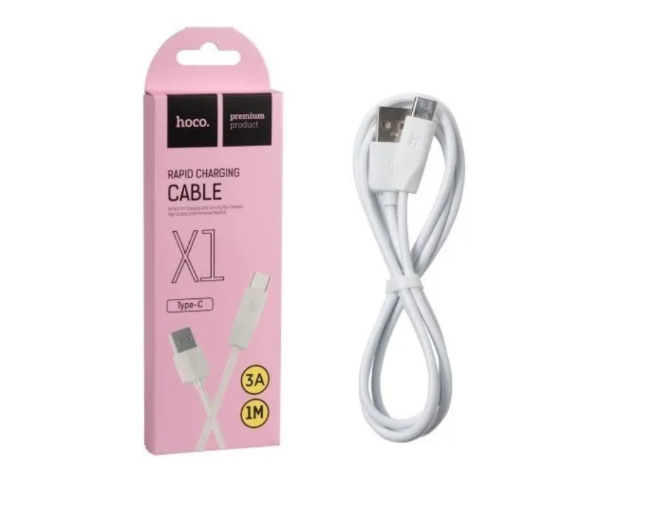 USB кабель Type-C HOCO X1 (100см), белый