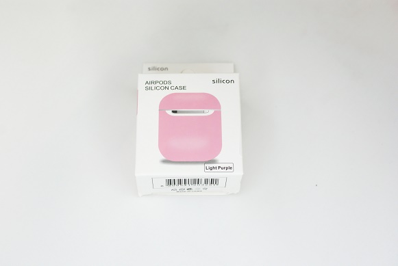 Чехол-бокс для Apple Airpods силиконовый, розовый №7