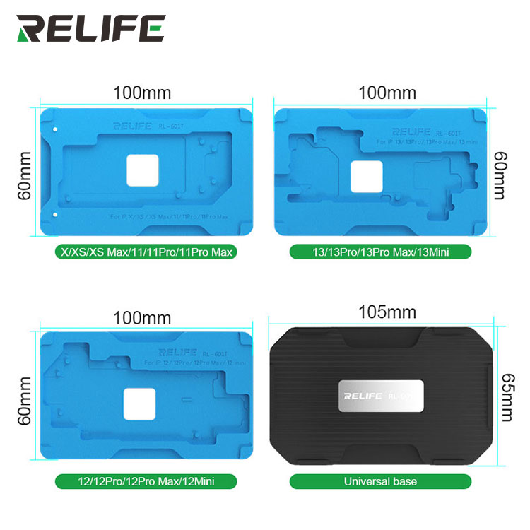 Набор платформ для реболлинга материнской платы с трафаретом RELIFE RL-601T 14 в 1