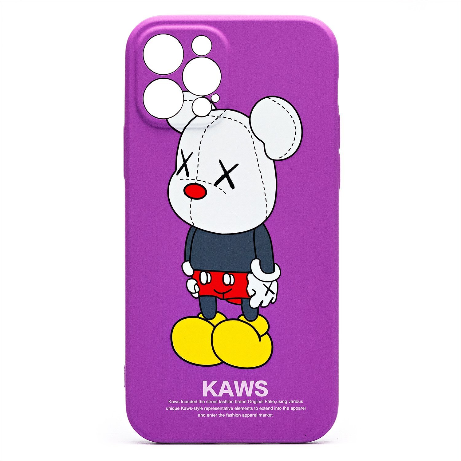 Чехол LUXO Creative iPhone 14 Pro, (рисунок 086, Kaws) фиолетовый