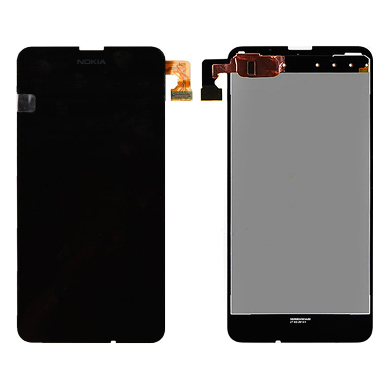 Дисплей Nokia 630 Lumia RM-978 в сборе с тачскрином и рамкой, Черный