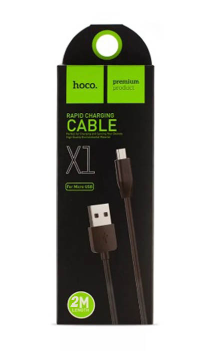 USB кабель micro USB HOCO X1 Rapid (200см. 2.1A), белый