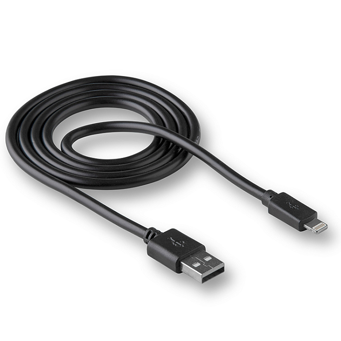 USB кабель Lightning "WALKER" C110, 2А, (100см), в пакете, черный