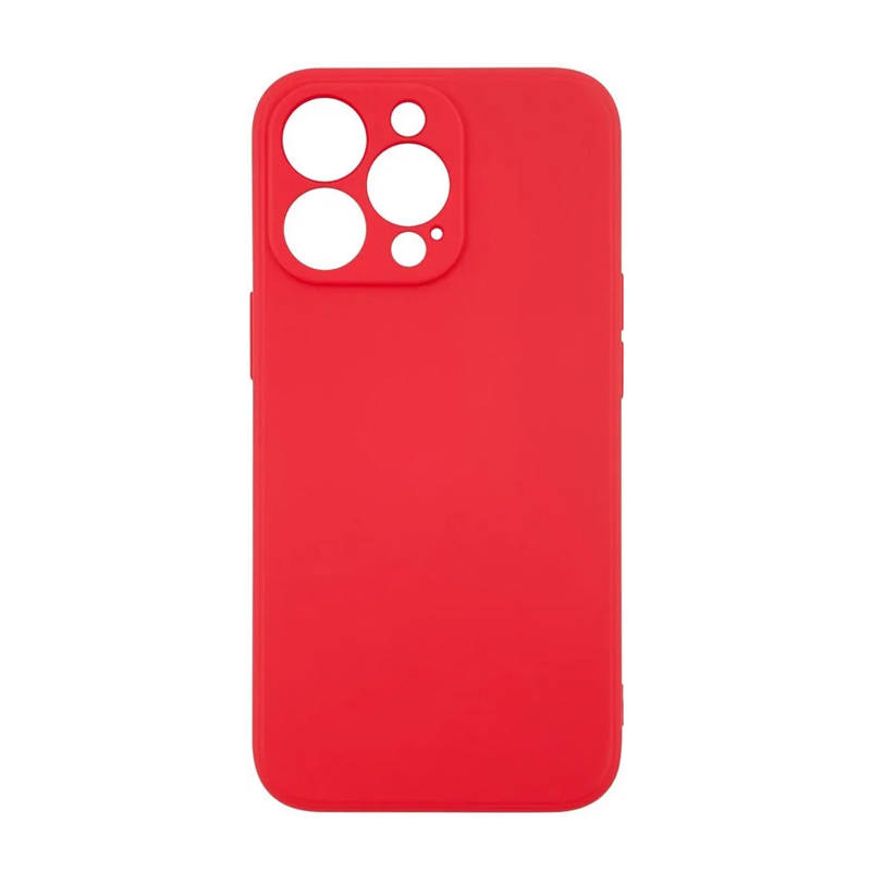Чехол силиконовый тонкий для iPhone 16, красный