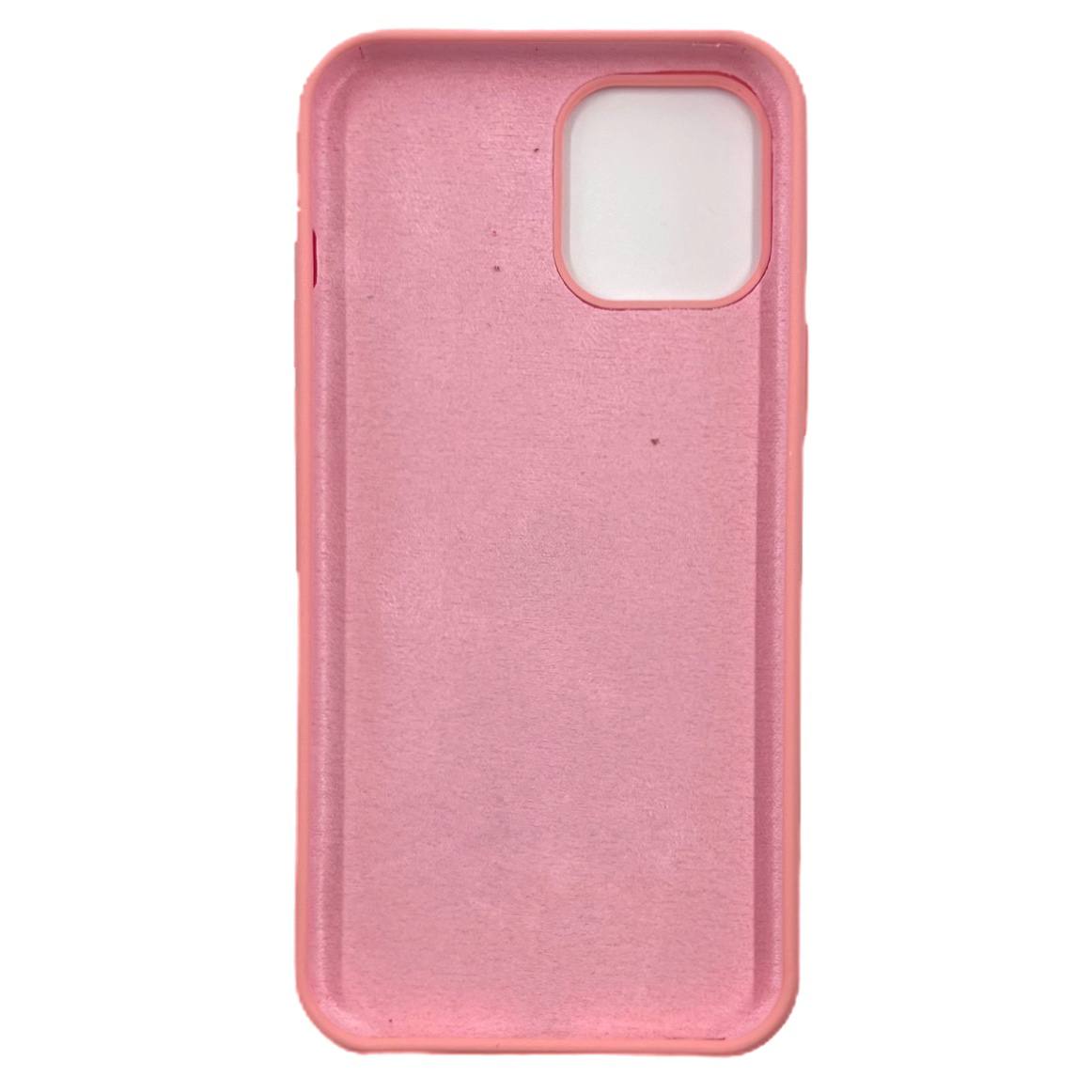 Чехол силиконовый гладкий Soft Touch iPhone 12 Pro Max, светло-розовый №12 (закрытый низ)