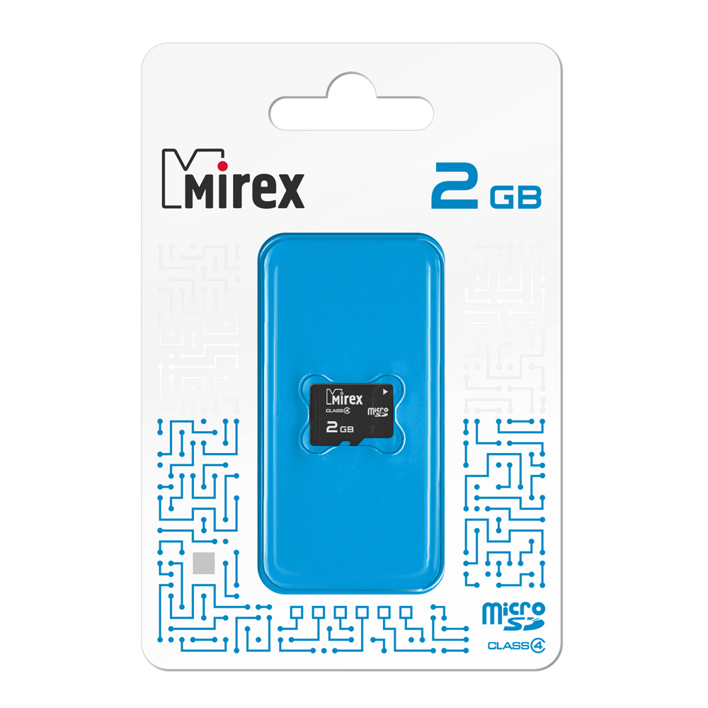 Карта памяти MicroSD Mirex 02 GB класс 4