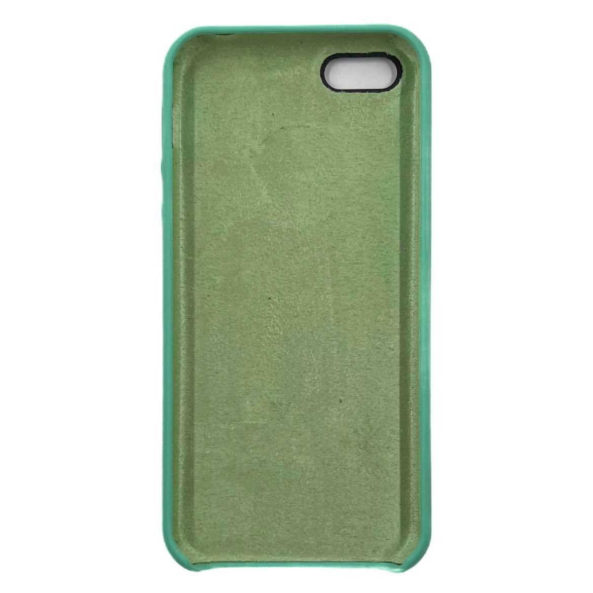 Чехол силиконовый гладкий Soft Touch iPhone 5/ 5S/ SE, зеленый