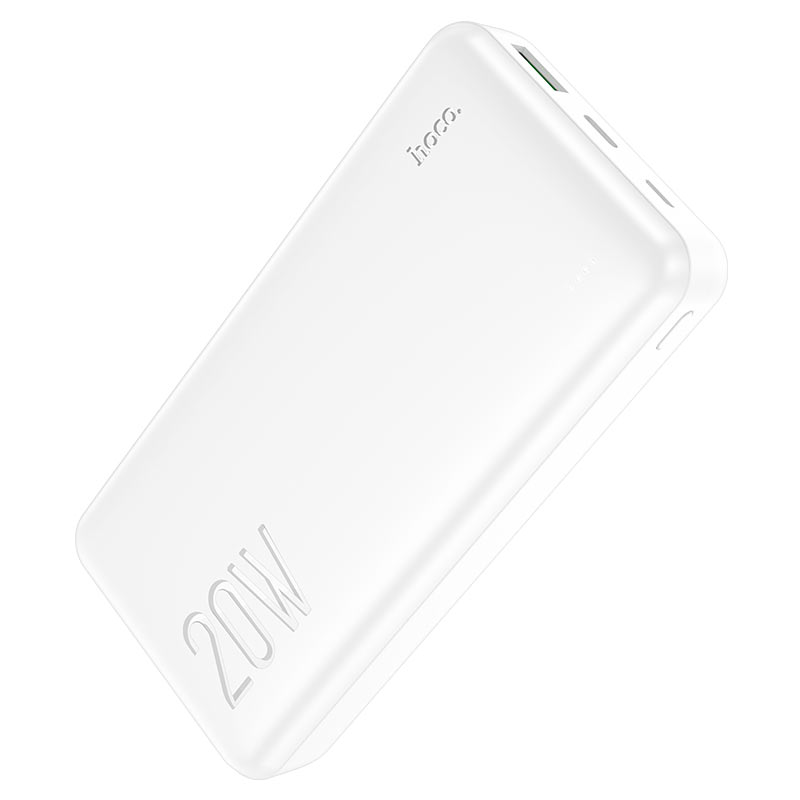 Внешний аккумулятор Power Bank 20000 mAh HOCO J87A Tacker PD20W + QC3.0, белый