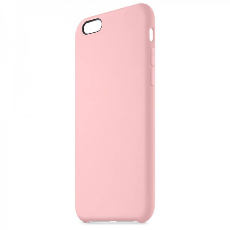 Чехол силиконовый гладкий Soft Touch iPhone 6/ 6S, розовый (без логотипа)