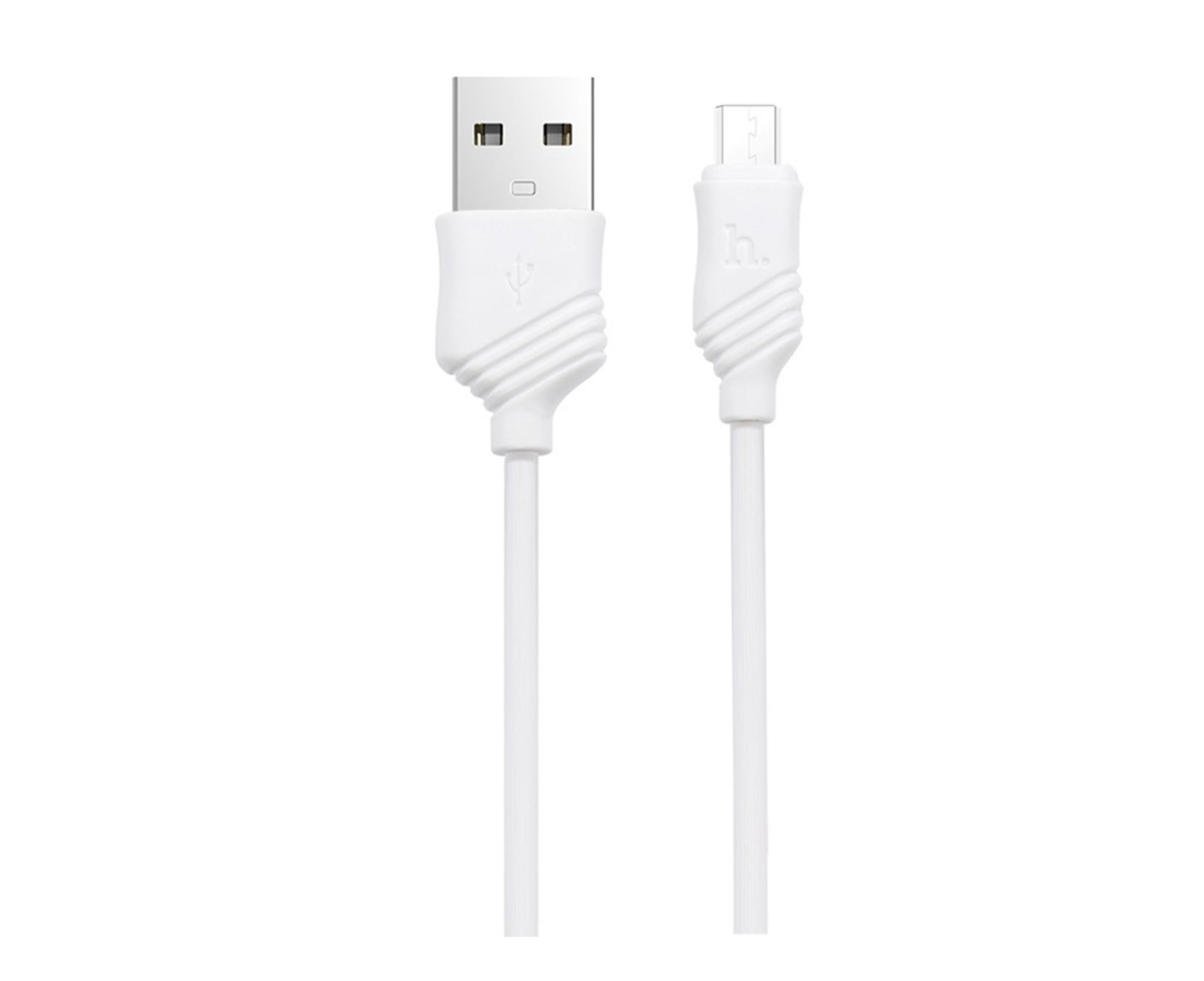 USB кабель micro USB HOCO X6 Khaki (100см. 2.1A), белый