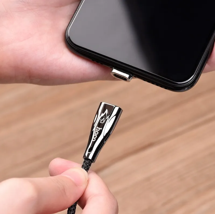 USB кабель Lightning HOCO U75 Blaze Magnetic (120см. 3.0A), черный