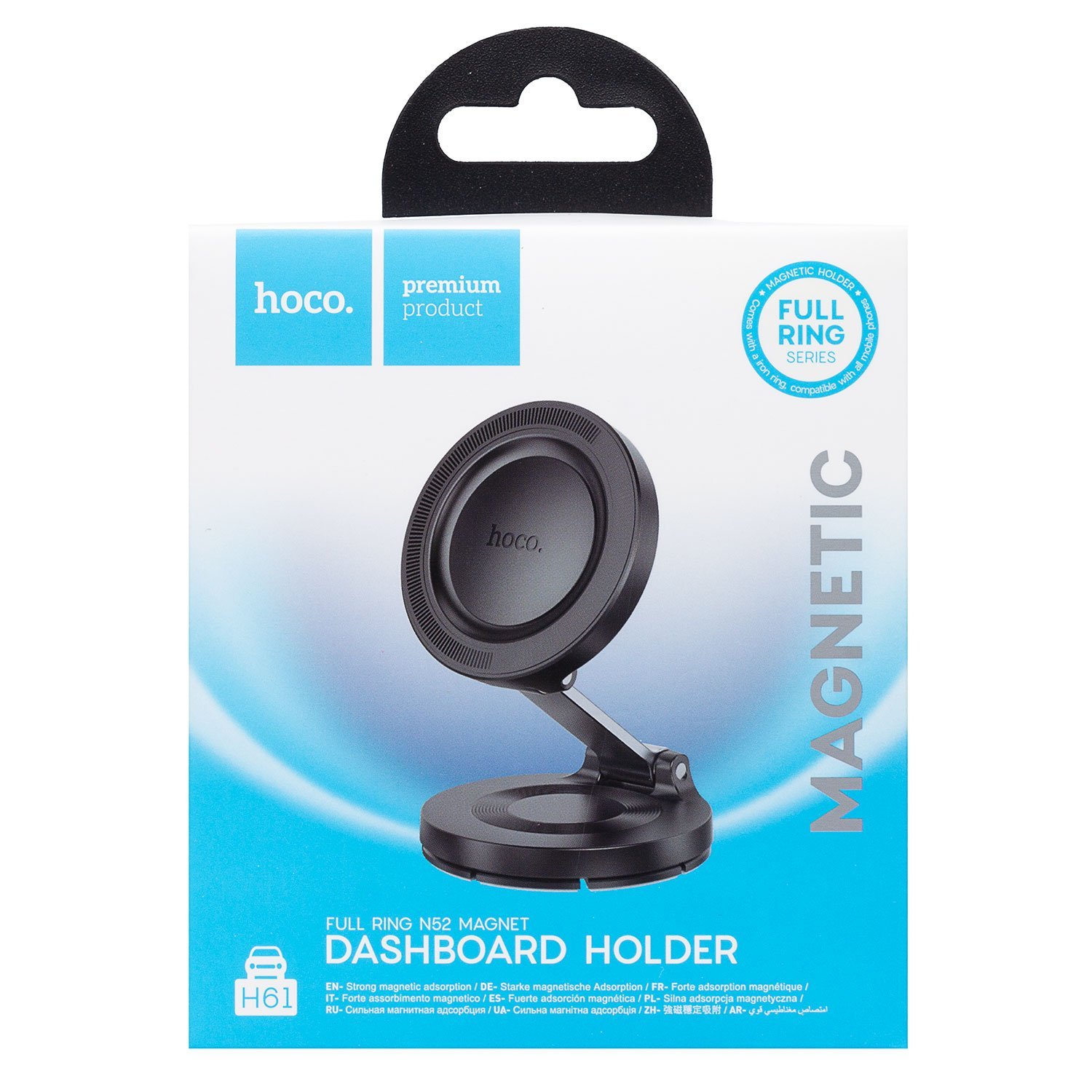 Держатель автомобильный магнитный MagSafe HOCO H61, черный