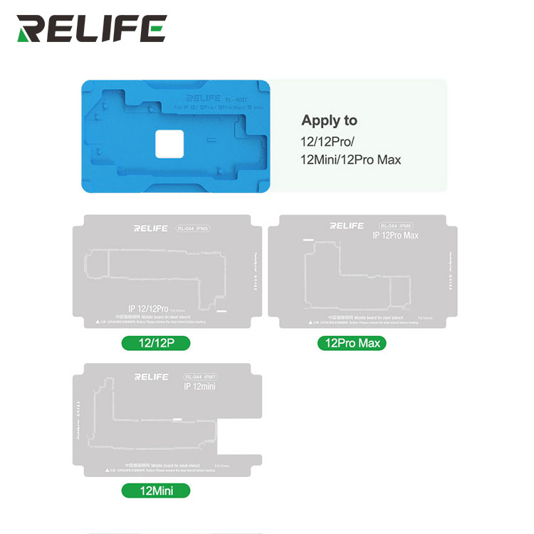 Набор платформ для реболлинга материнской платы с трафаретом RELIFE RL-601T 14 в 1