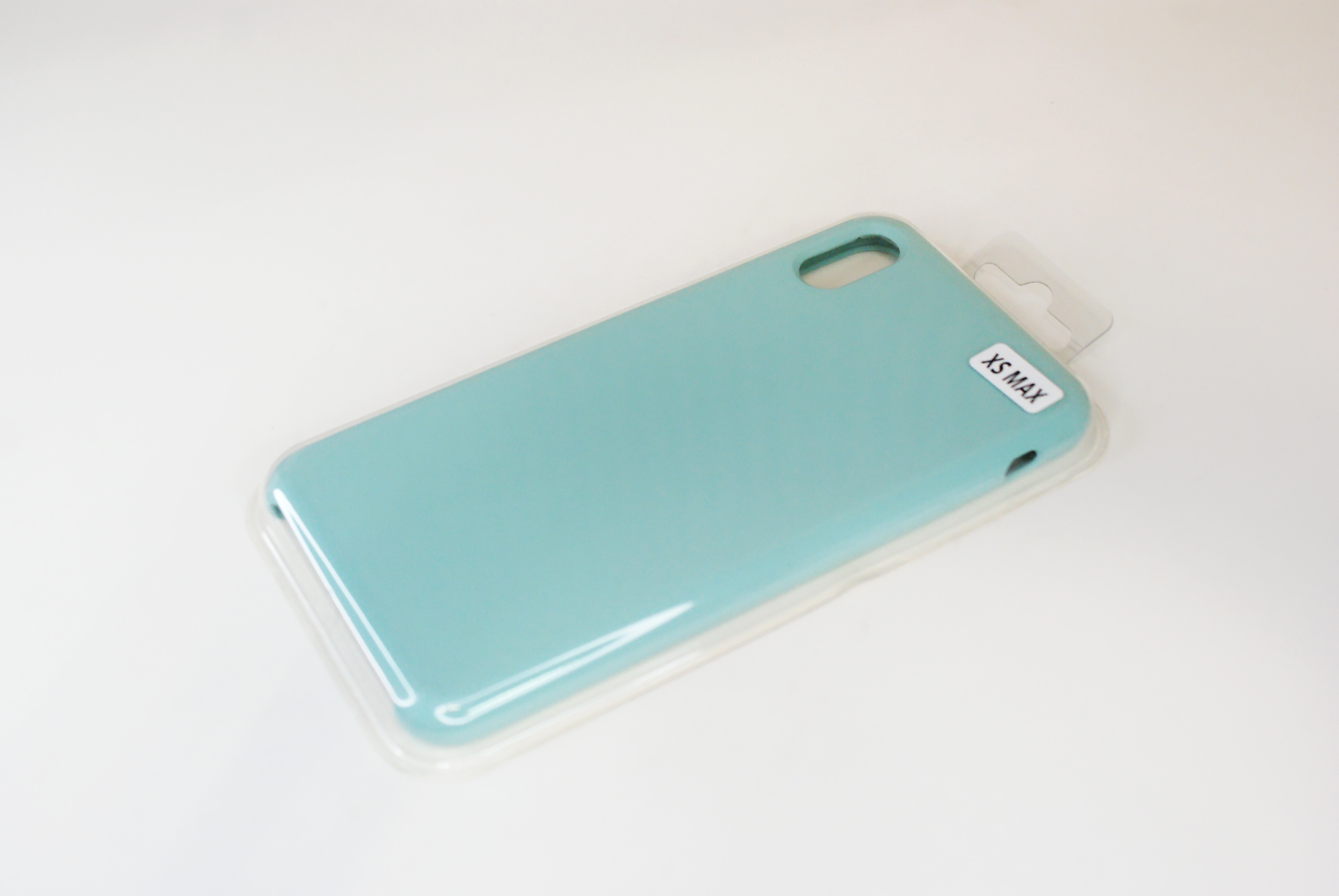 Чехол силиконовый гладкий Soft Touch iPhone XS Max, мятный (без логотипа)