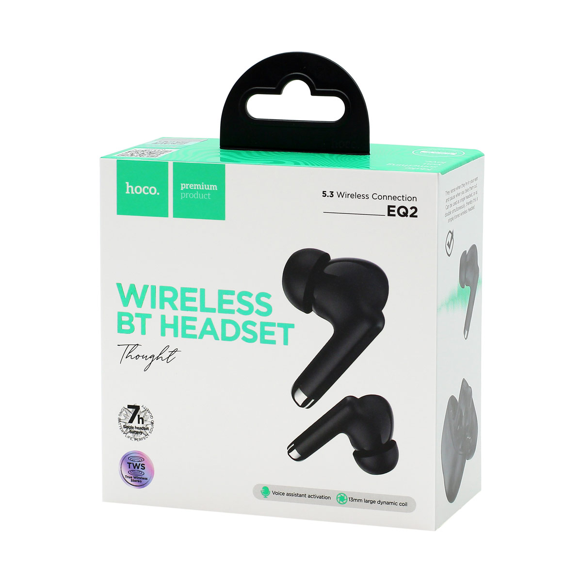 Беспроводные наушники HOCO EQ2 Bluetooth Thought True Wireless BT headset, черные