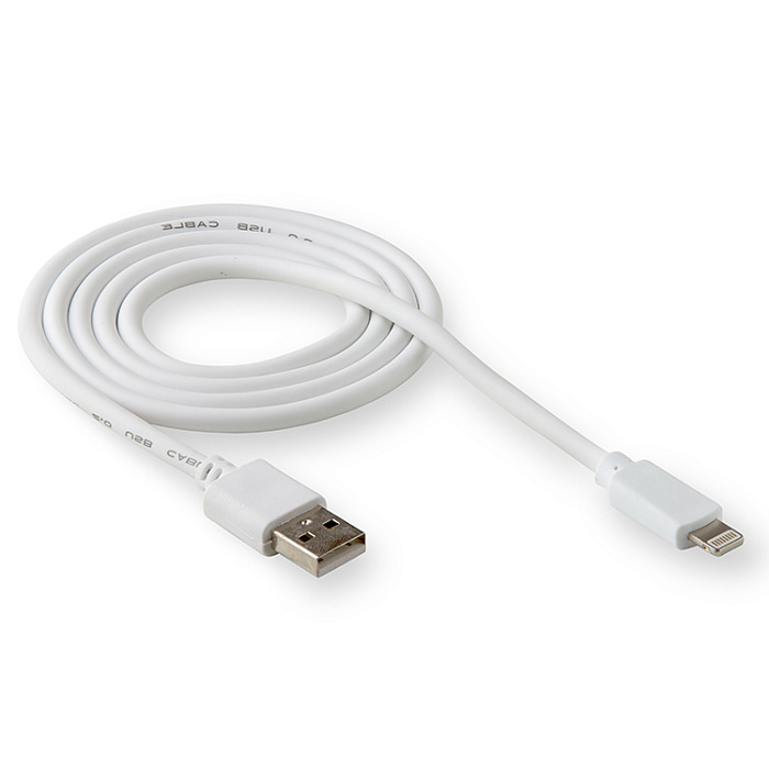 USB кабель Lightning "WALKER" C110, 2А, (100см), в пакете, белый