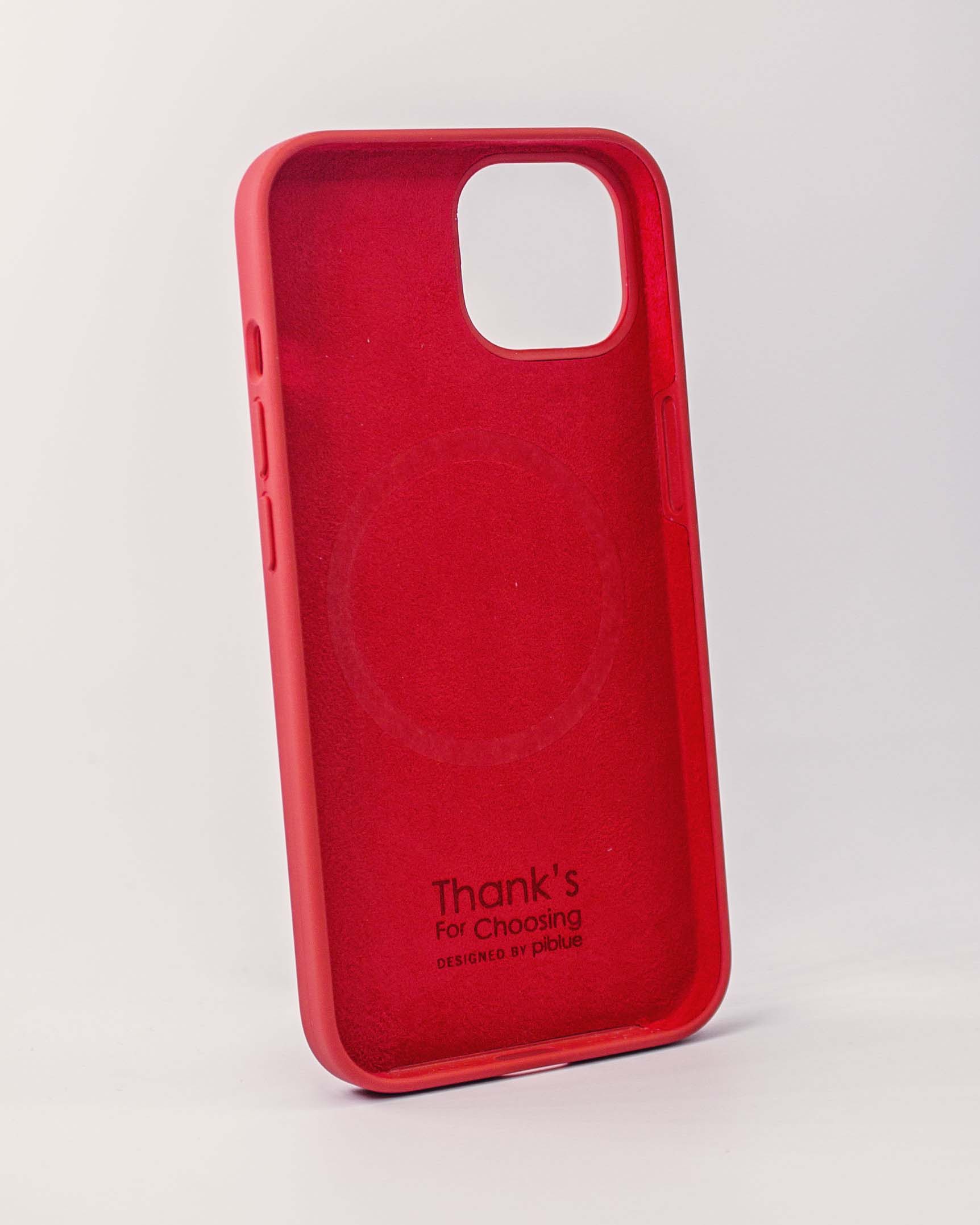 Чехол Piblue iPhone 14 Silicone MagSafe, красный