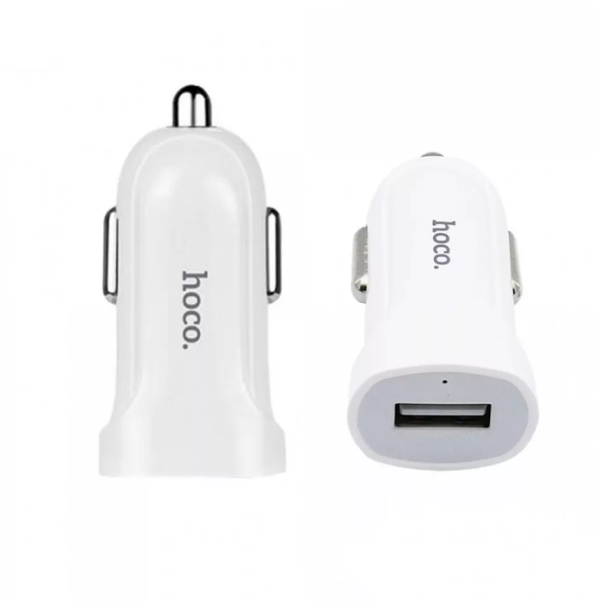 Автомобильный адаптер HOCO Z2 (1 USB 1500mAh) без кабеля, белый