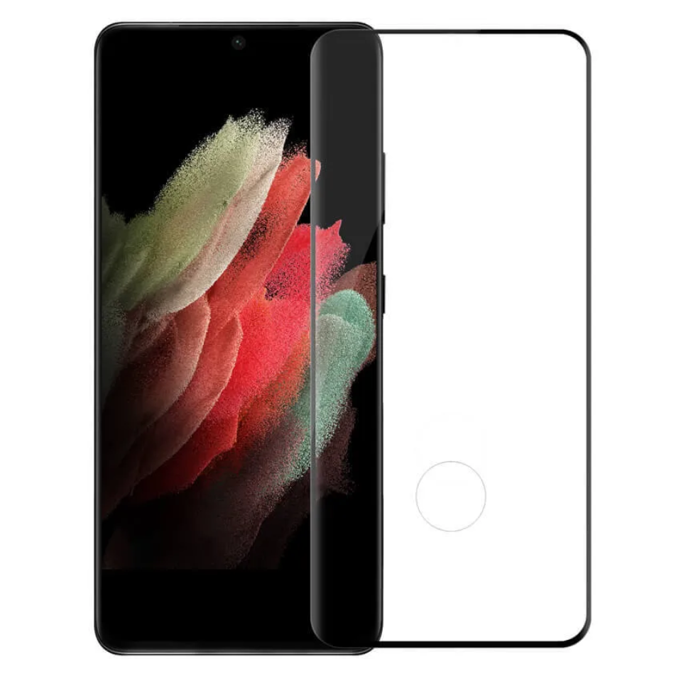 Защитное стекло Samsung S21 Ultra SM-G998 5D, черное