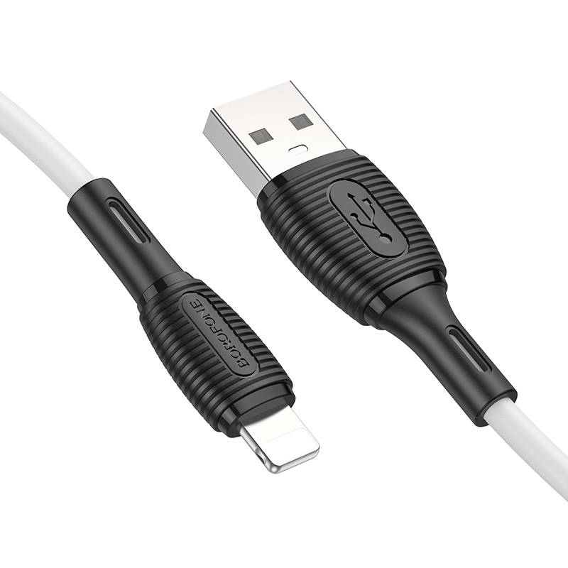 USB кабель Lightning BOROFONE BX86 Advantage (100см. 2.4A), белый