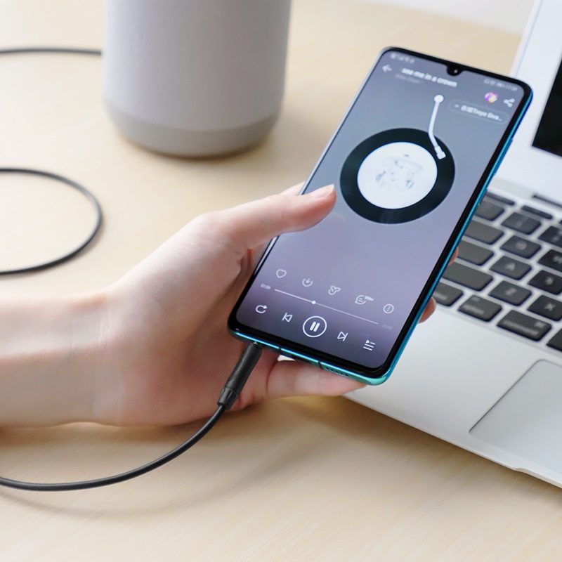 Кабель AUX джек 3,5 выход/3,5 выход BOROFONE BL5 (100см), черный