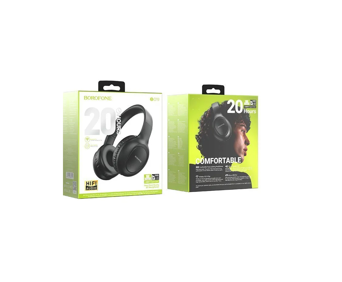 Беспроводные внешние наушники BOROFONE BO19 Musique BT headphoness, черные