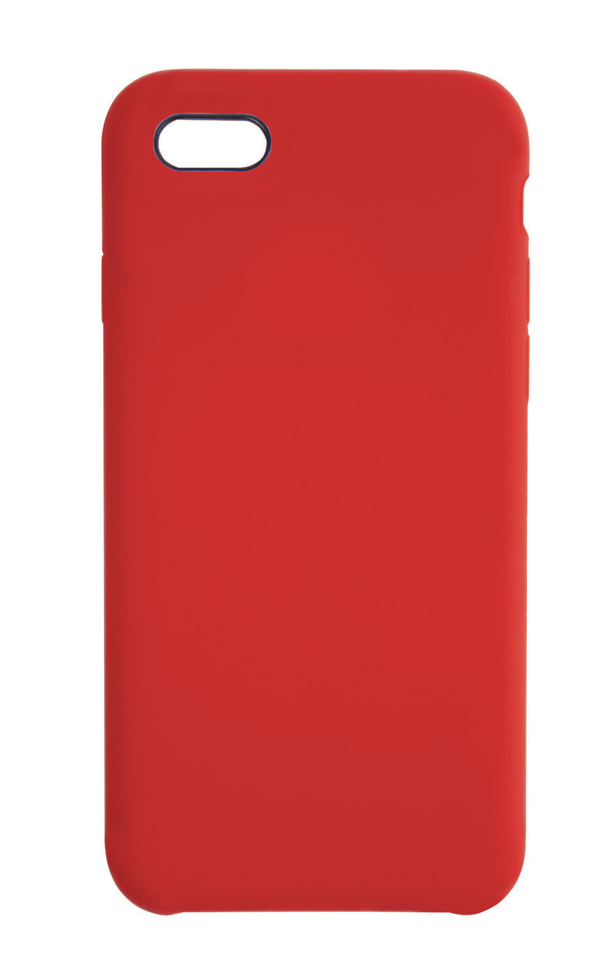 Чехол силиконовый гладкий Soft Touch iPhone 6/ 6S, красный (без логотипа)