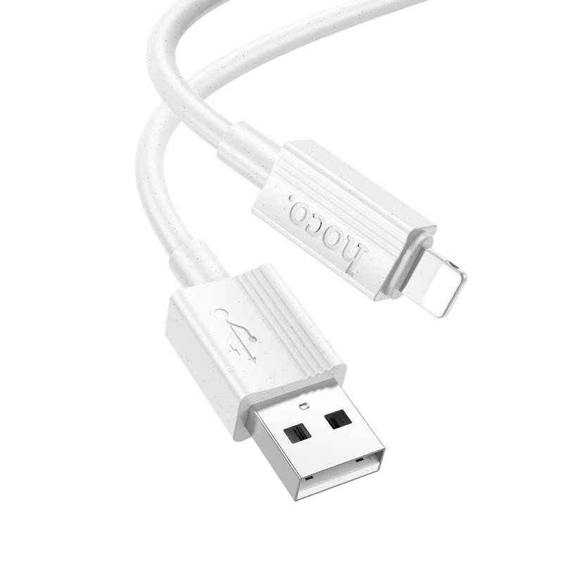 USB кабель Lightning HOCO X107 (100см. 2.4A)., белый