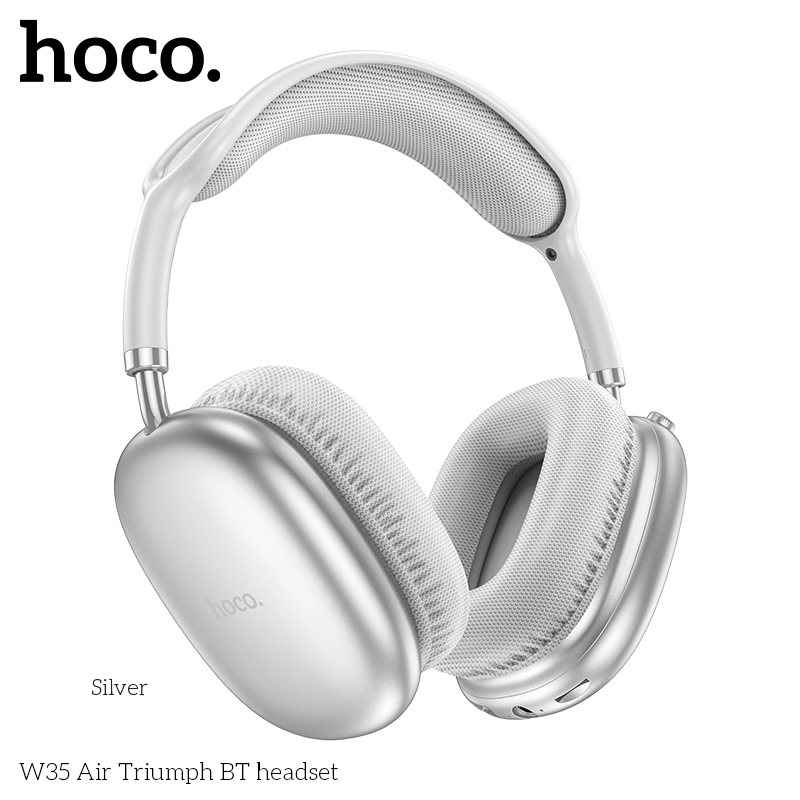 Беспроводные внешние наушники HOCO W35 Air Triumph BT headset, серые