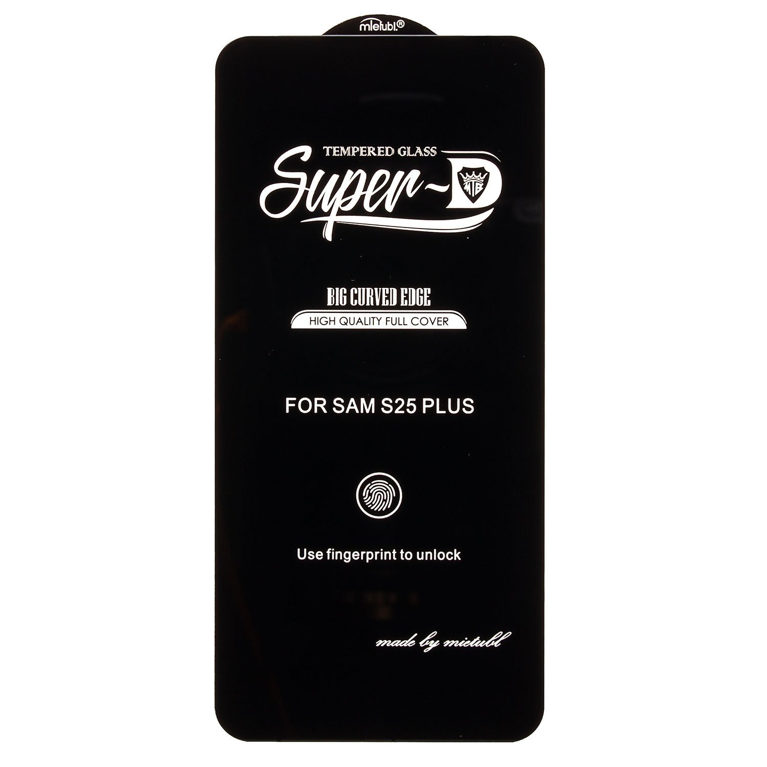 Защитное стекло Activ SUPER 3D с отпечатком пальца для Samsung Galaxy S25+ /S25 Plus черное