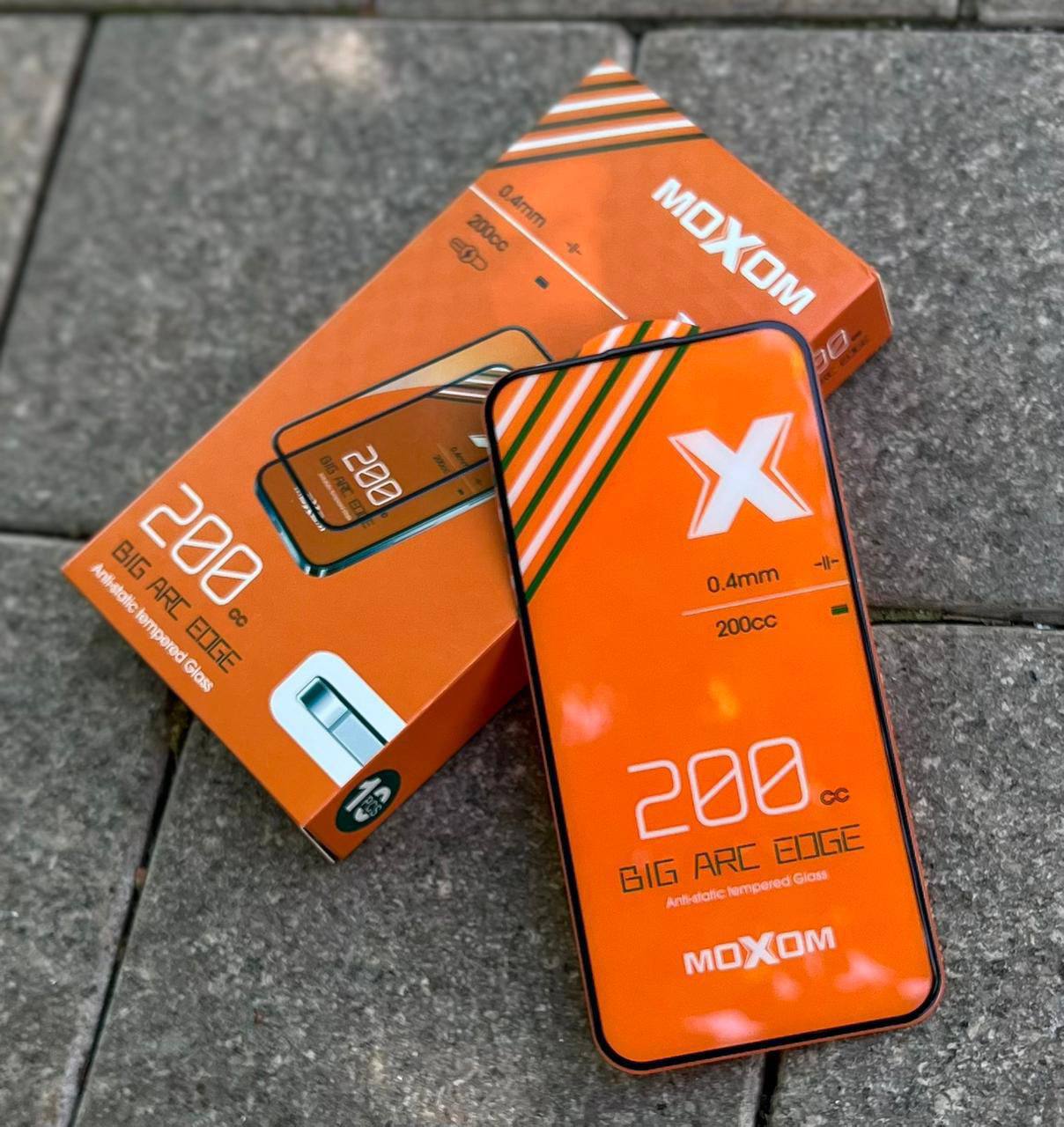 Защитное стекло MOXOM iPhone 17 Pro Max, черное (тех упаковка)