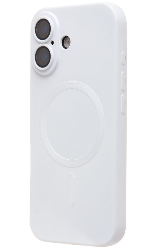 Чехол силиконовый MagSafe Matte iPhone 17, белый