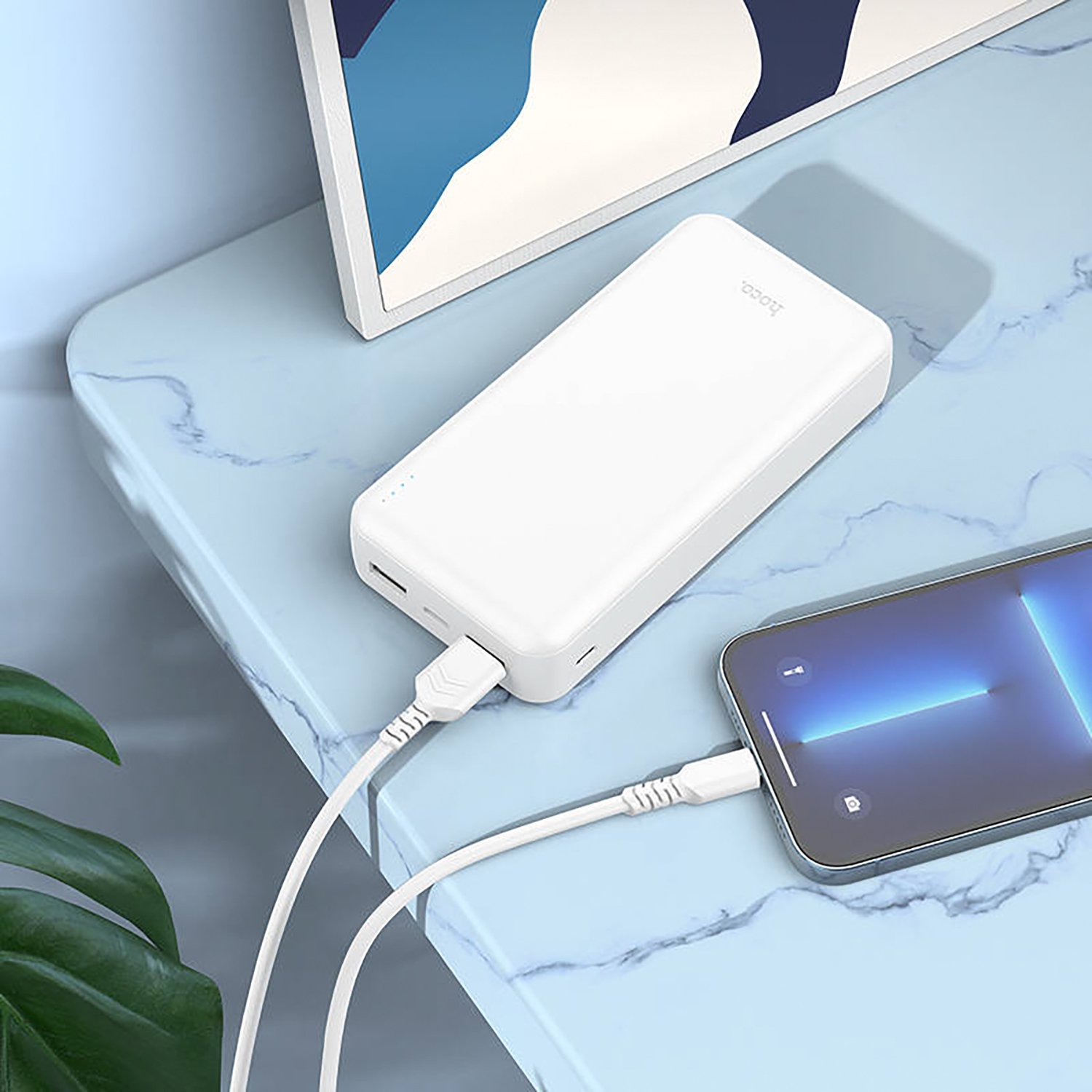 Внешний аккумулятор Power Bank 20000 mAh HOCO J100A, черный