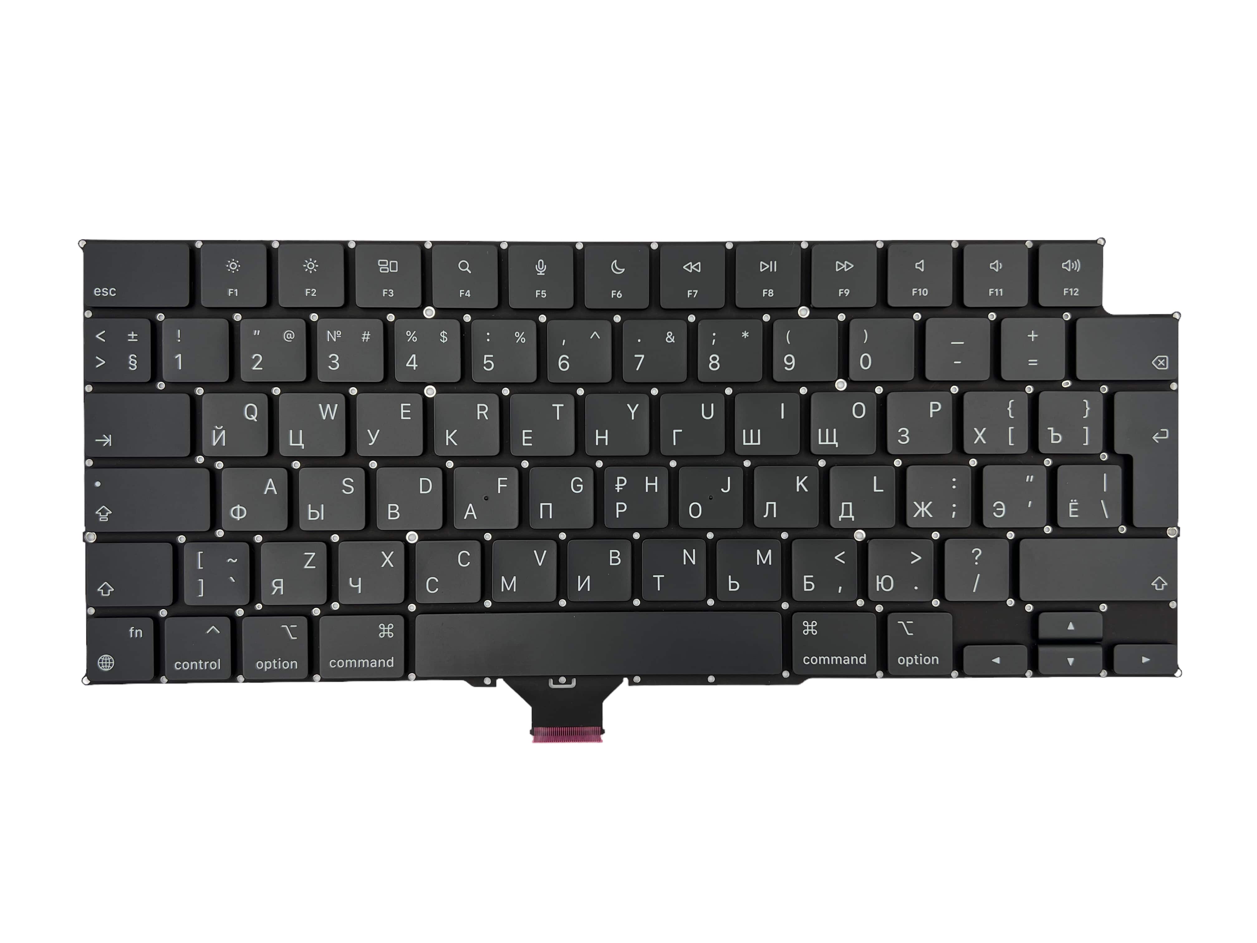 Клавиатура для MacBook Pro 14"/16" A2442/A2485/A2779/A2780 (2021-2023) Г-образный Enter (ISO) (Org)