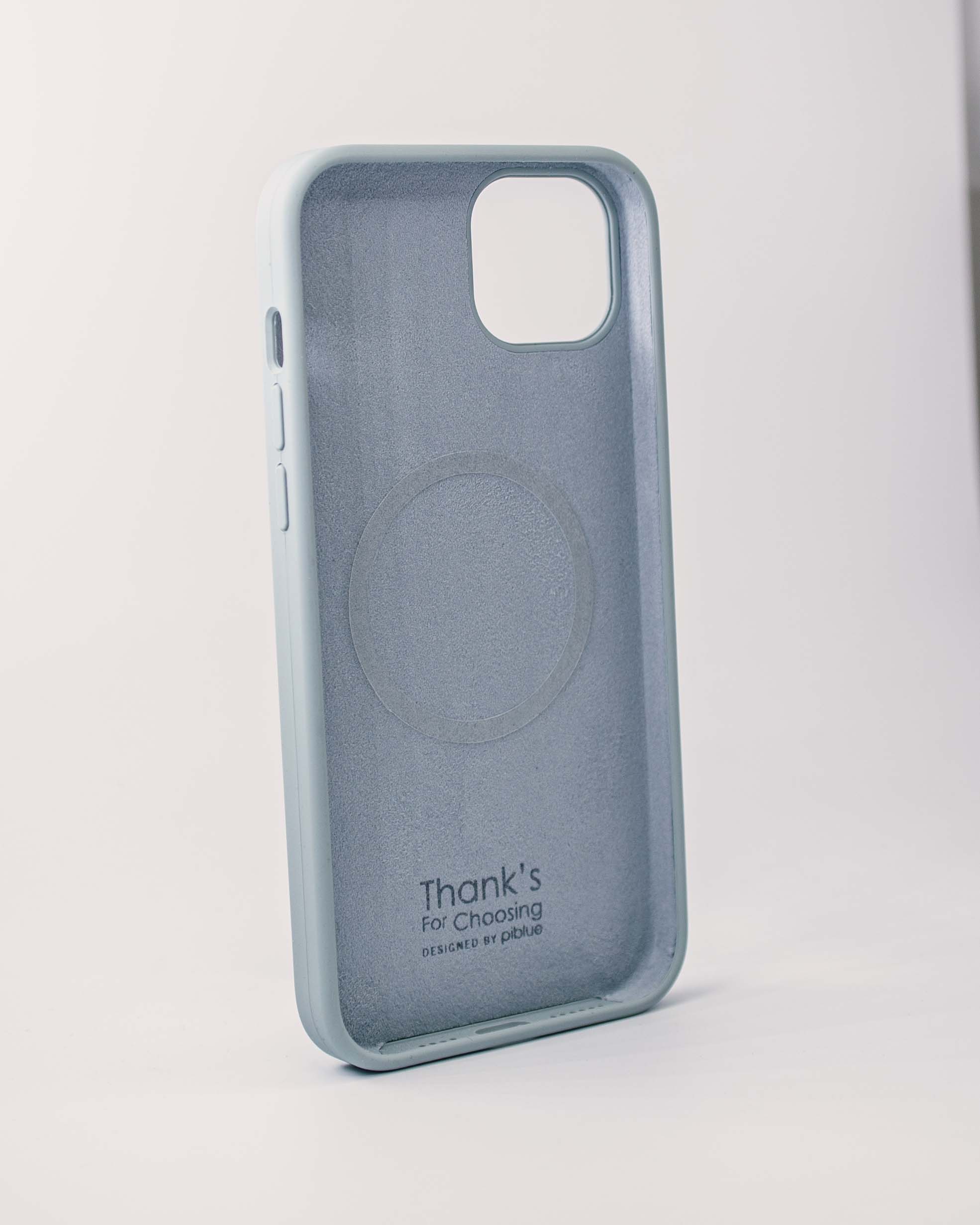 Чехол Piblue iPhone 14 Plus Silicone MagSafe, голубой