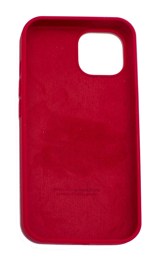 Чехол силиконовый гладкий Soft Touch iPhone 13 mini, красный №14 (закрытый низ)