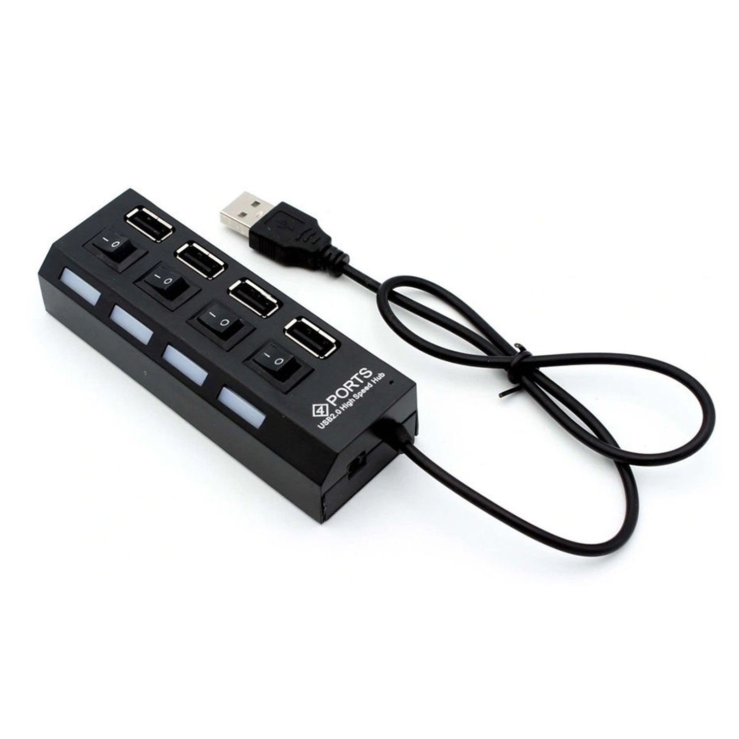 HUB-USB HUB01 4USB, черный