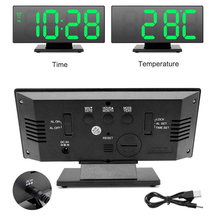 Часы настольные Орбита OT-CLT06 зеленые